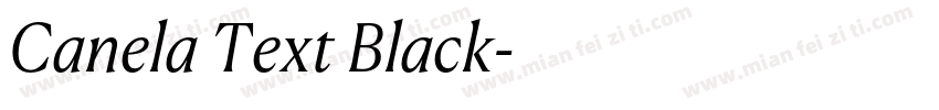 Canela Text Black字体转换